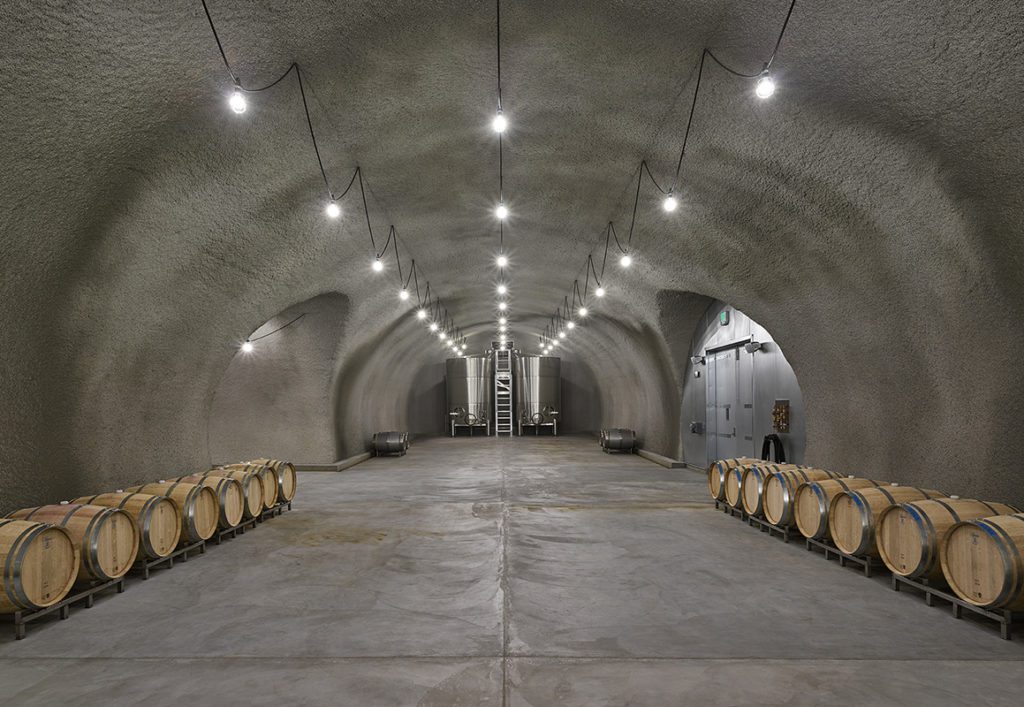 Hudson winery wine cave